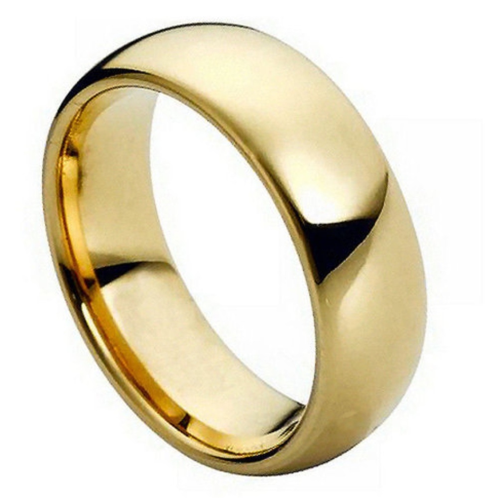 Gold Tungsten Wedding Band